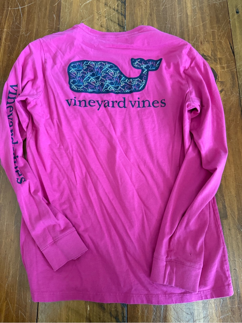 Vineyard Vines Girl’s Hot Pink Long Sleeve Pocket Tee